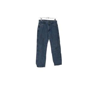 Vintage Rustler 31x30 Blue Jeans Old School Faded Worn Stiff Denim